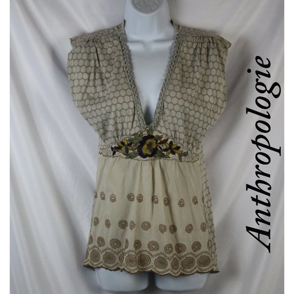 Anthropologie Language Brown Blouse - Picture 1 of 12